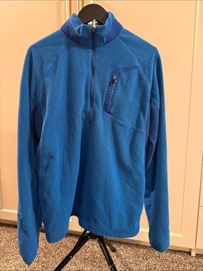 Marmot Alpinist Men’s Medium 1/2 Zip Fleece Jacket Blue Pullover